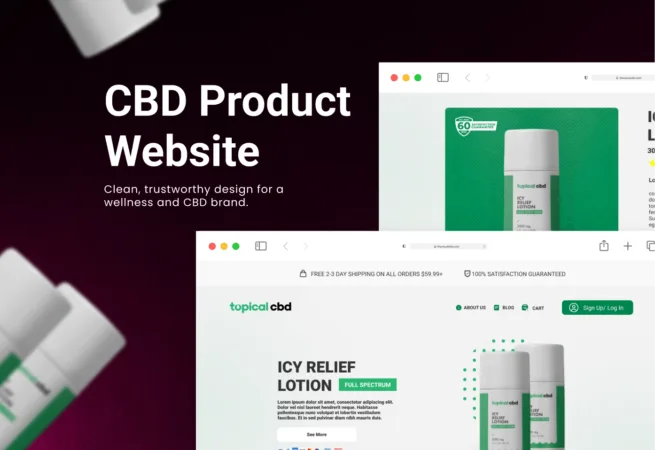 CBD Product Website by Visual Side