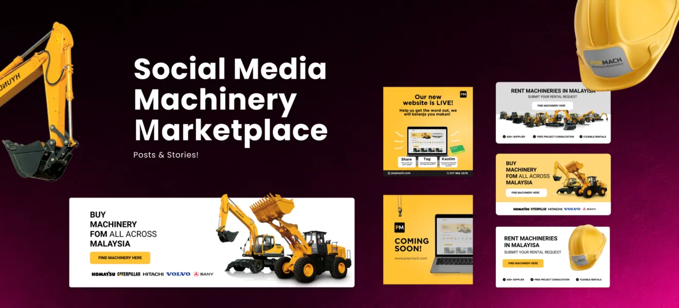 Social Media Machinery Marketplace project by Visual Side