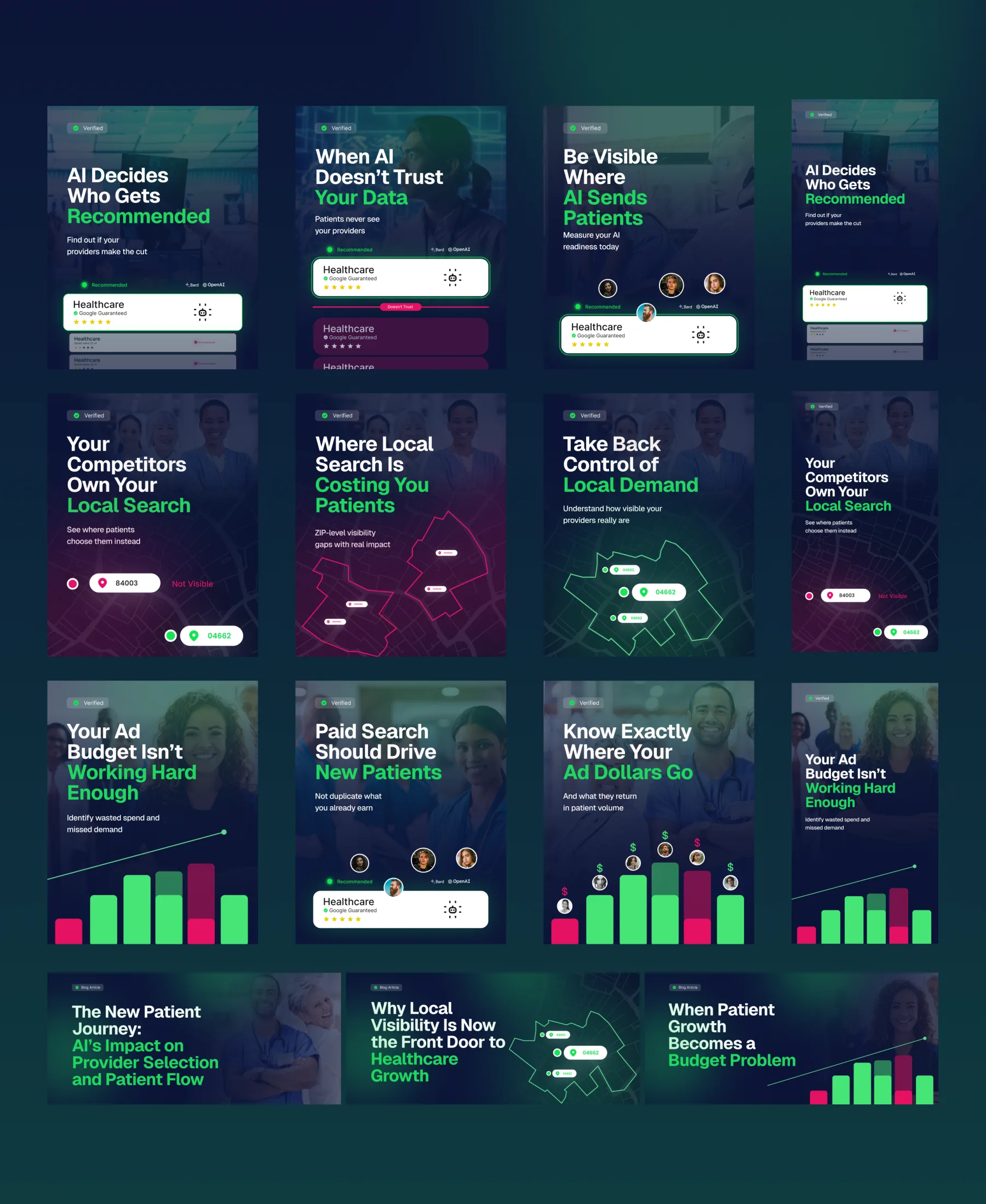 Healthcare local-search campaign creative collection