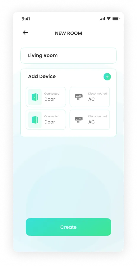 Smart IoT mobile app interface screenshot 02
