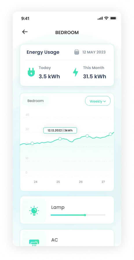 Smart IoT mobile app interface screenshot 05