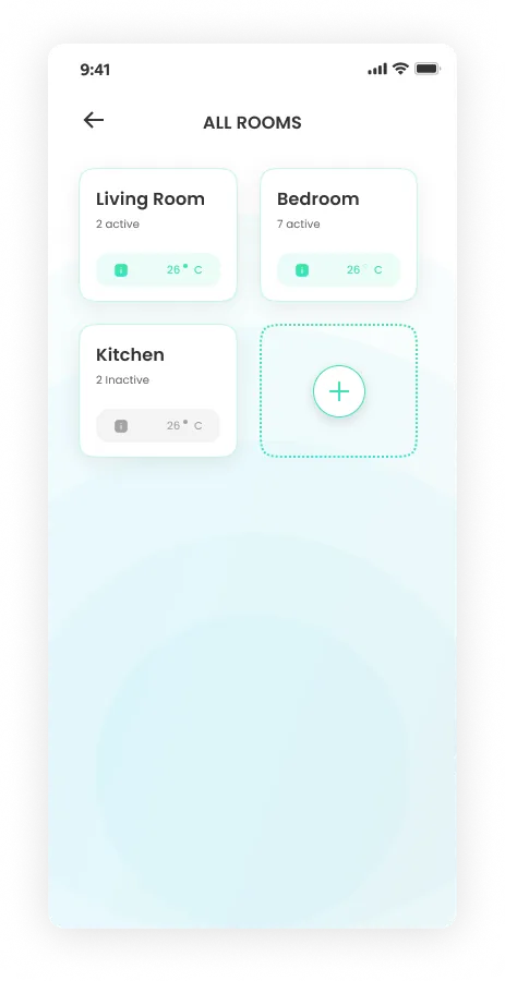 Smart IoT mobile app interface screenshot 07