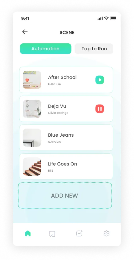 Smart IoT mobile app interface screenshot 10