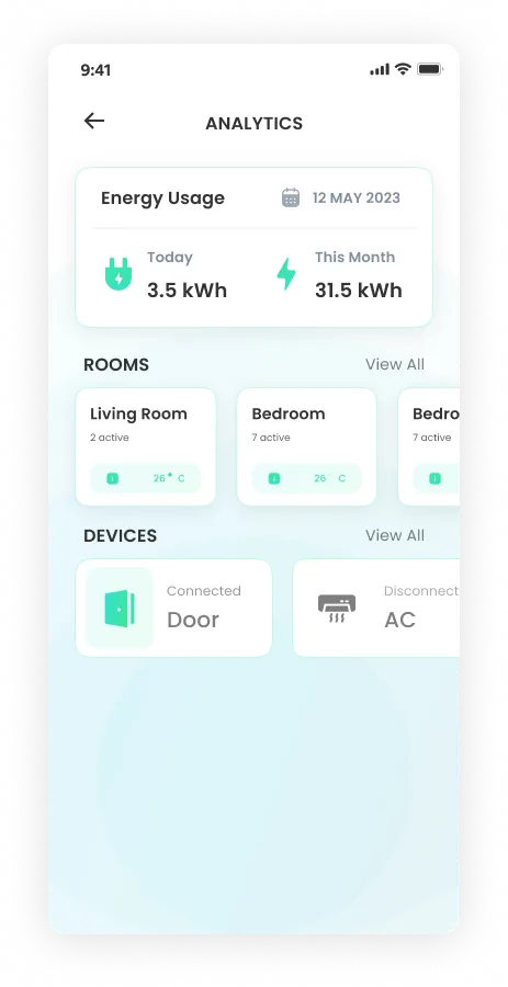 Smart IoT mobile app interface screenshot 11