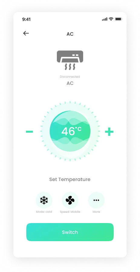 Smart IoT mobile app interface screenshot 12